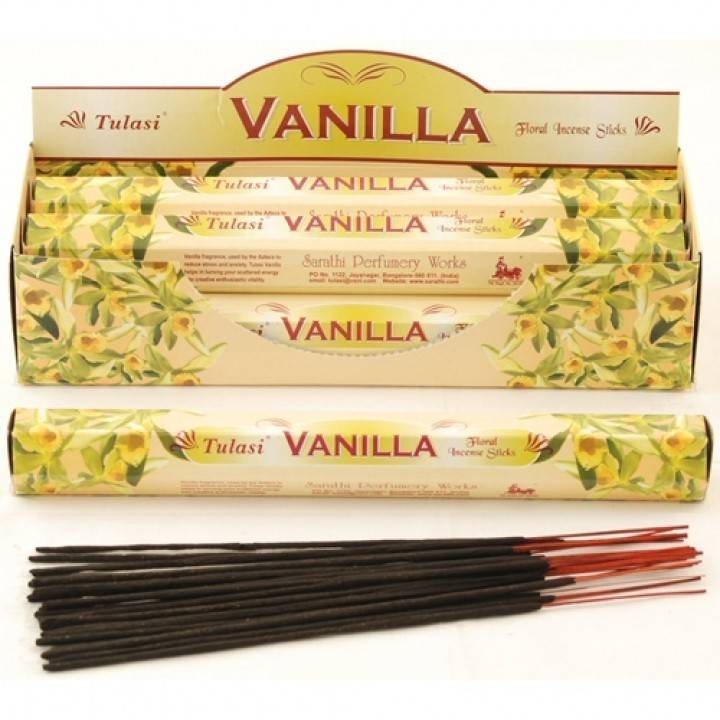 Incense Tulasi Vanilla (Box of 120 Sticks) Chelax Canadian Hookahs